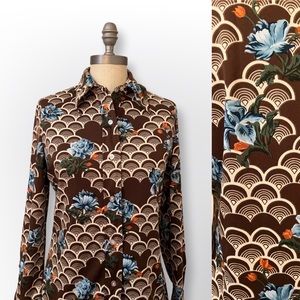 VINTAGE 1970's by DAMON Paisley Disco Shirt